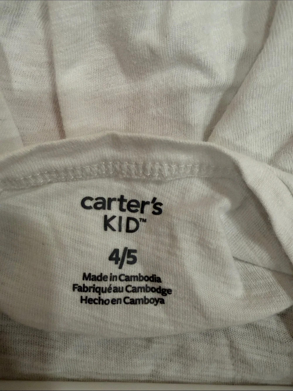 Carter's White Tee with Colorful Food & Dino Graphics